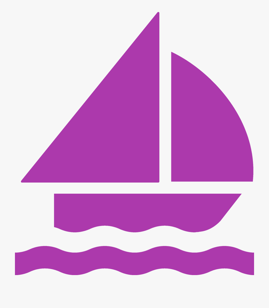 Purple Clipart Sailboat - Purple Sailing Png, Transparent Clipart