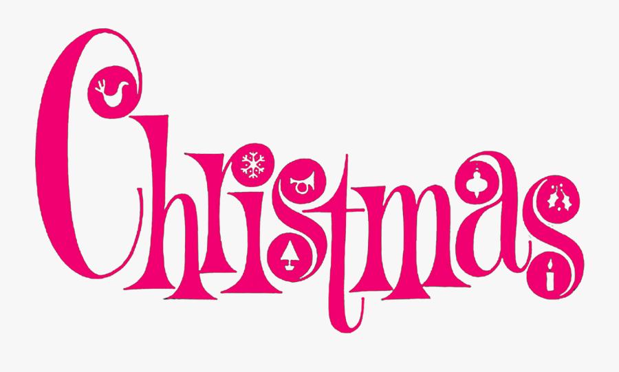 High Resolution Christmas Clipart - Christmas In Fancy Writing, Transparent Clipart