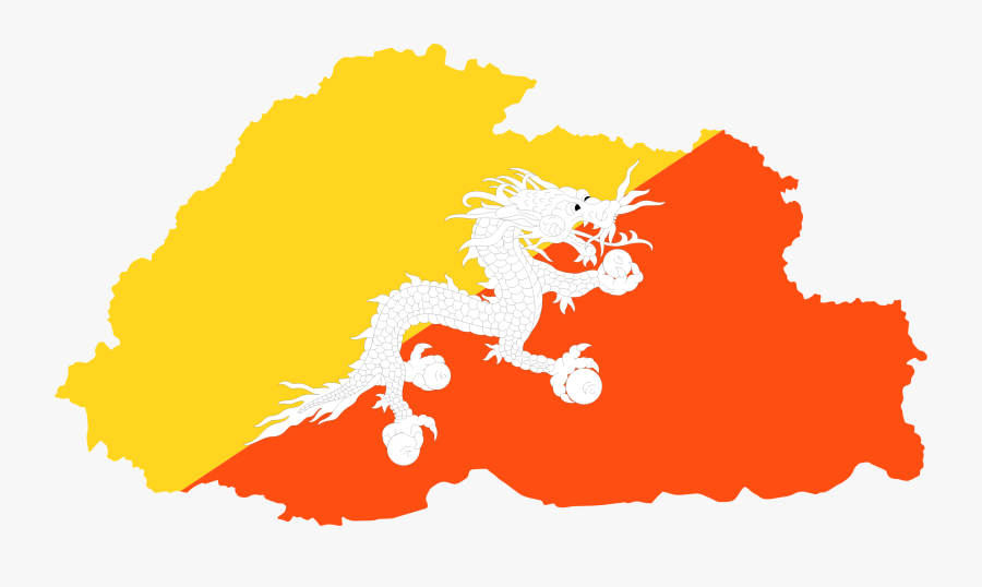Bhutan Flag Big Image - Real National Bhutan Flag, Transparent Clipart
