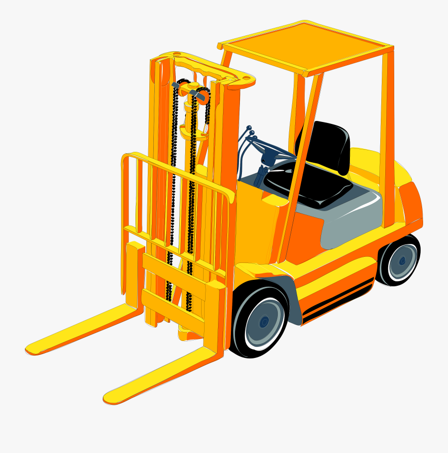 Fork Lift Construction Heavy - Forklift Clipart, Transparent Clipart