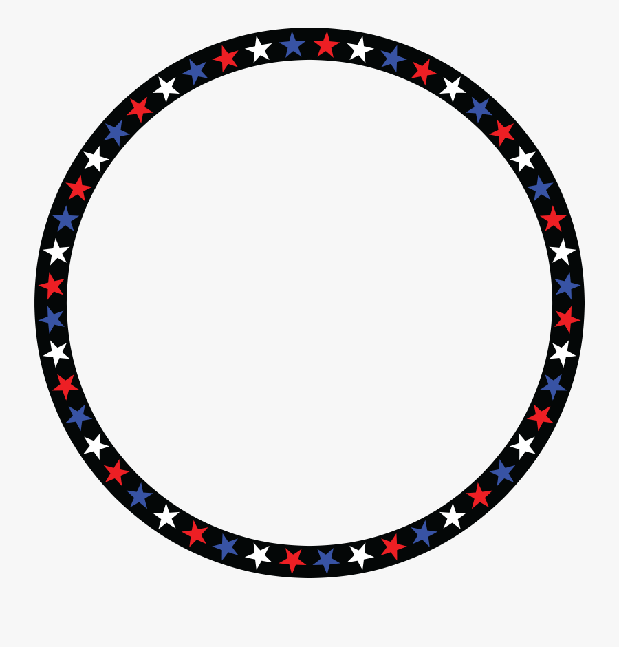 Free Clipart Of A Patriotic American Star Patterned - Circle Of Small Stars, Transparent Clipart