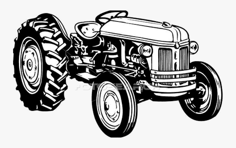 Old Tractor Clipart - Old Ford Tractor Drawing , Free Transparent