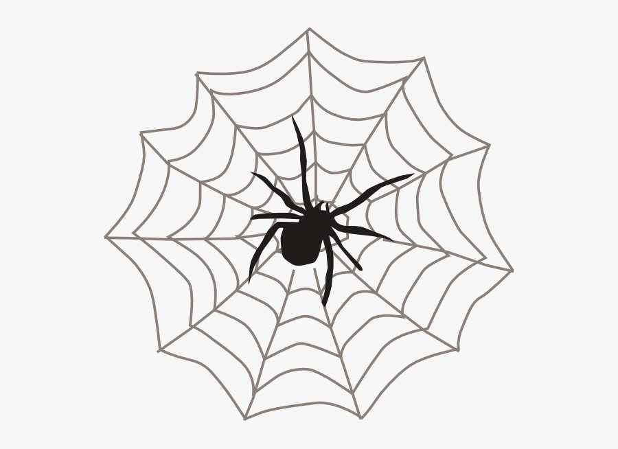 Spider On Web Clipart, Transparent Clipart