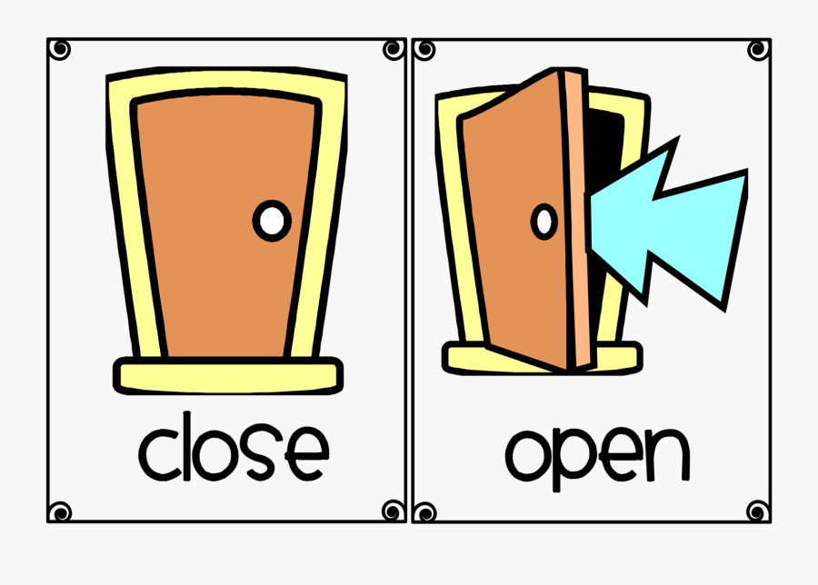 Clip Art Window Open Best Shut - Open And Close Worksheet For Preschool, Transparent Clipart