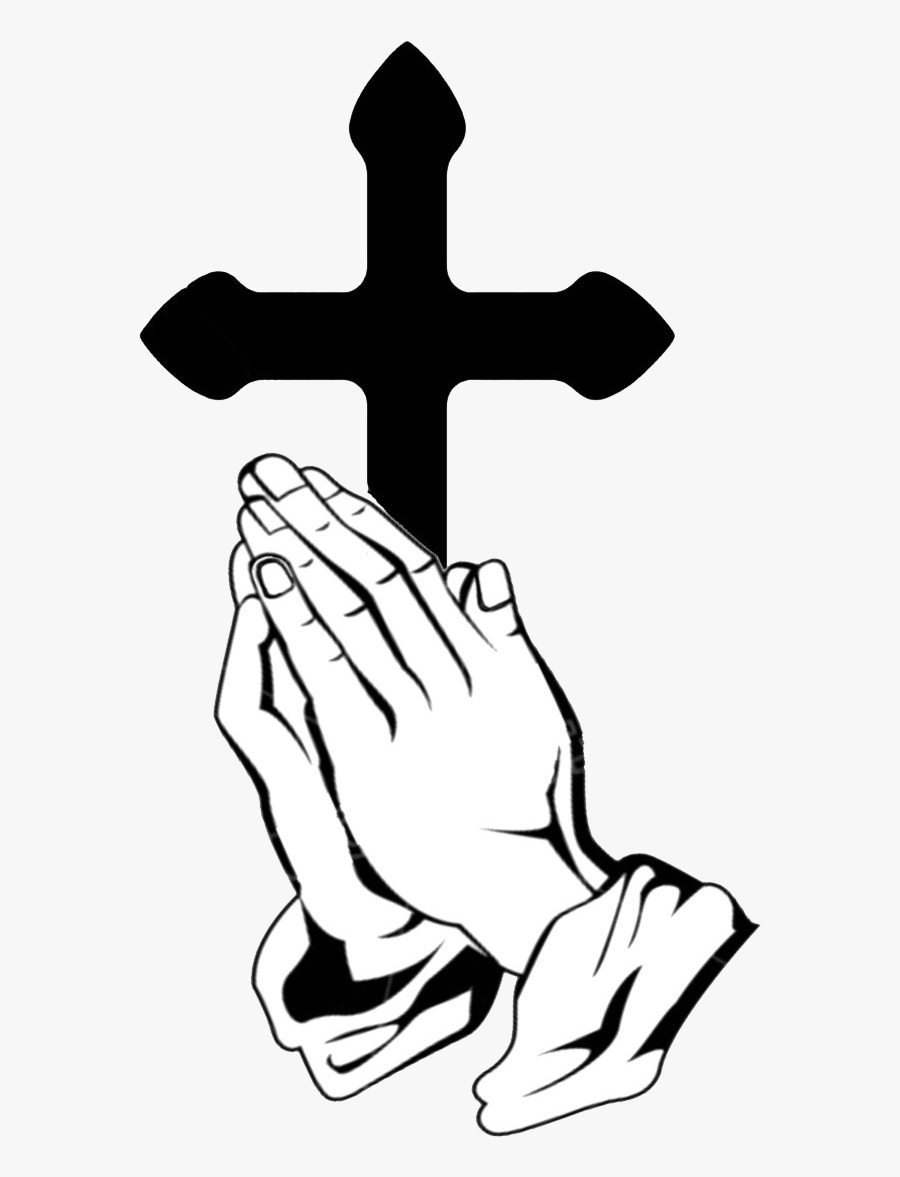 Praying Hands Prayer Can Truly Change Your Life - Cross With Hands Praying, Transparent Clipart