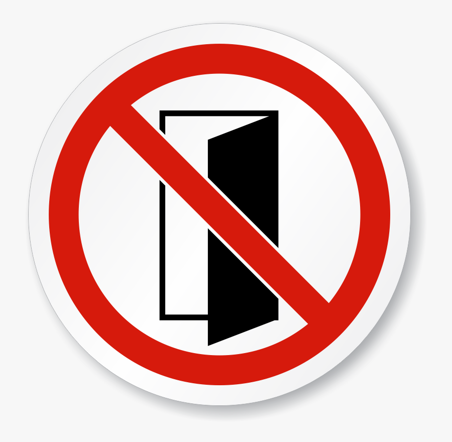 Shut The Door Png - Do Not Open Door Symbol, Transparent Clipart