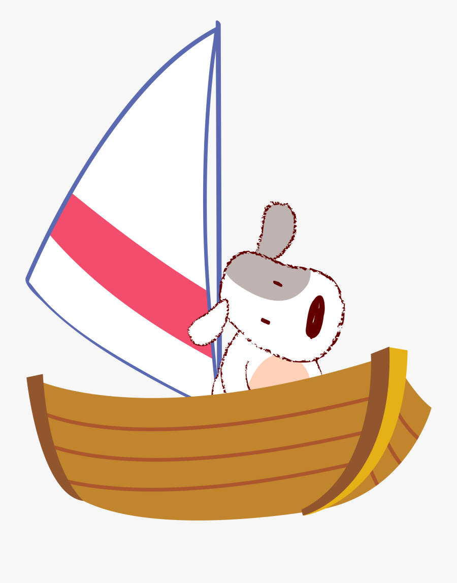 Dog Puppy Boat Clip Art - Dog In A Boat Cartoon, Transparent Clipart