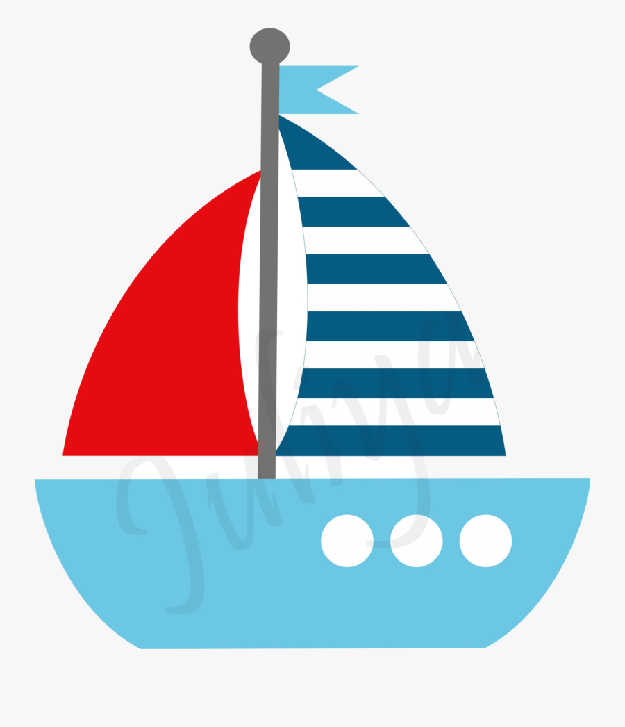 Sailboat Clipart Red And Blue Pencil In Color Transparent - Sailboat Clipart Green, Transparent Clipart