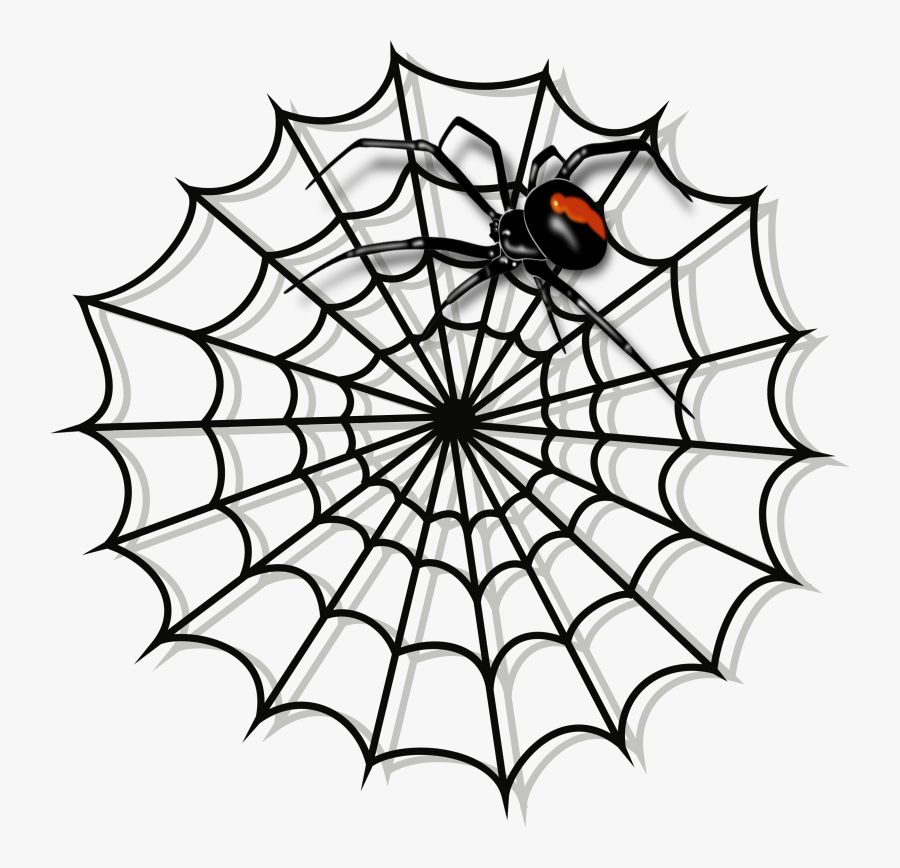 Spider Web Clipart Black And White - Spider Web Vector Png, Transparent Clipart