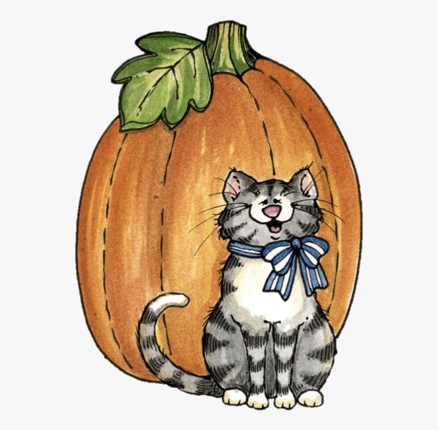 Fall Cat Clip Art, Transparent Clipart