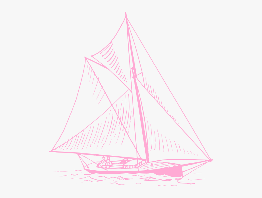 Transparent Sailboat Clip Art - Sailboat Pink Boat Clipart, Transparent Clipart