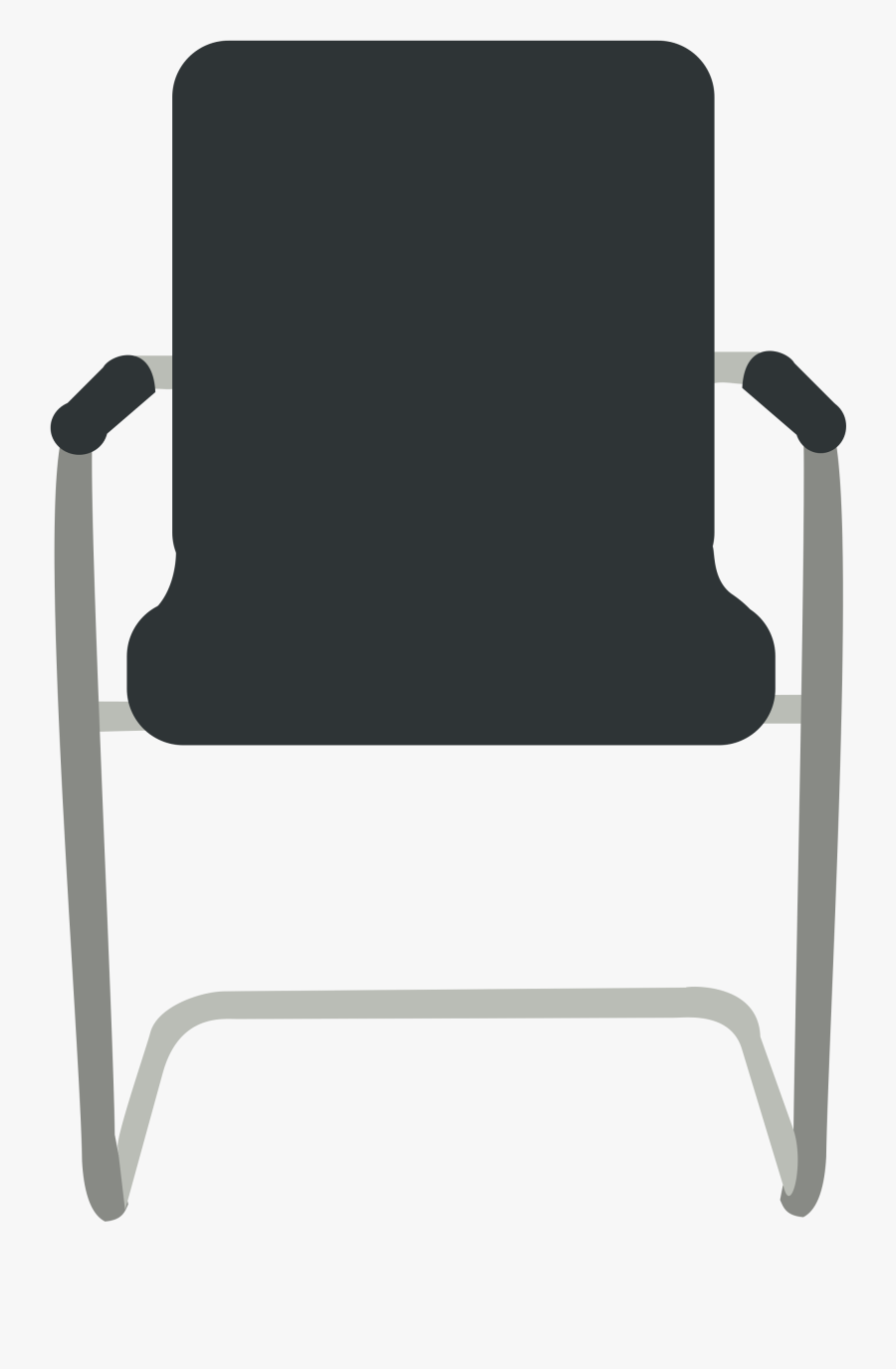 Desk Chair- Black - Back Of Chair Vector, Transparent Clipart