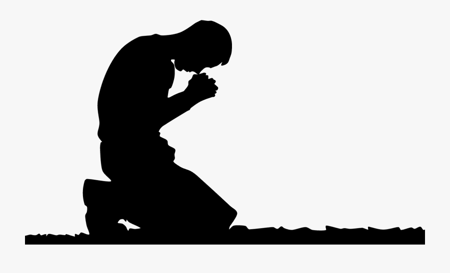 Praying Hands Prayer Kneeling Man Clip Art - God Praying Hands Png, Transparent Clipart