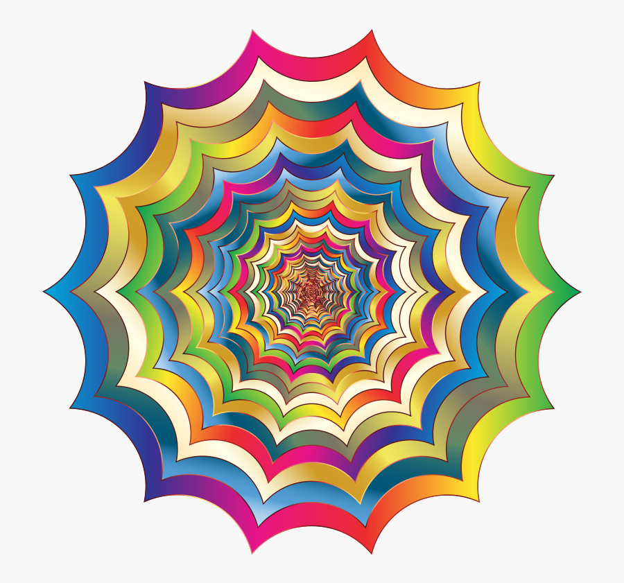 Clipart Spider Web Hypnotic Revitalized - Telas De Araña Con Colores, Transparent Clipart