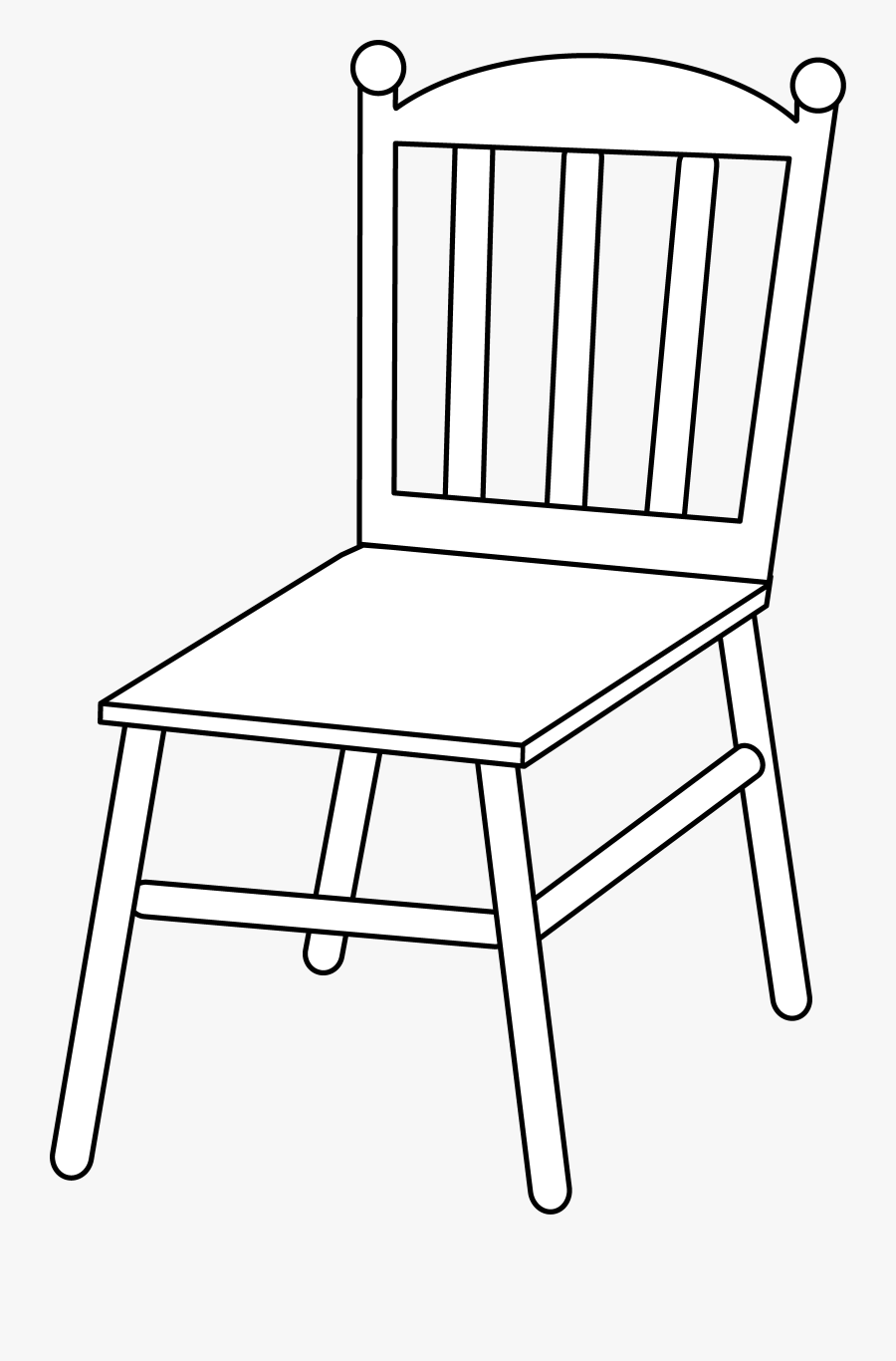 Chair Line Art Free Clip Clipart - Chair Clipart Black And White Transparent Background, Transparent Clipart