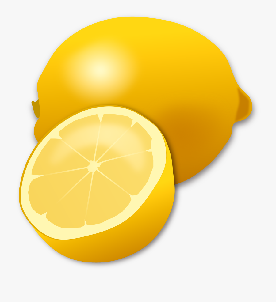 Transparent Lemon Clipart - Cartoon Lemon With Transparent Background, Transparent Clipart