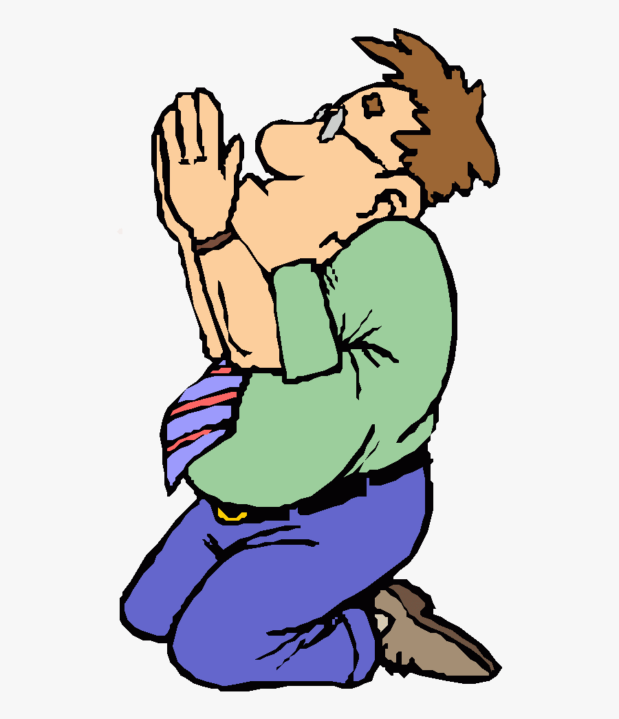 Cartoon Man Praying Clipart Praying Hands Prayer Clip - Person Praying Cartoon, Transparent Clipart