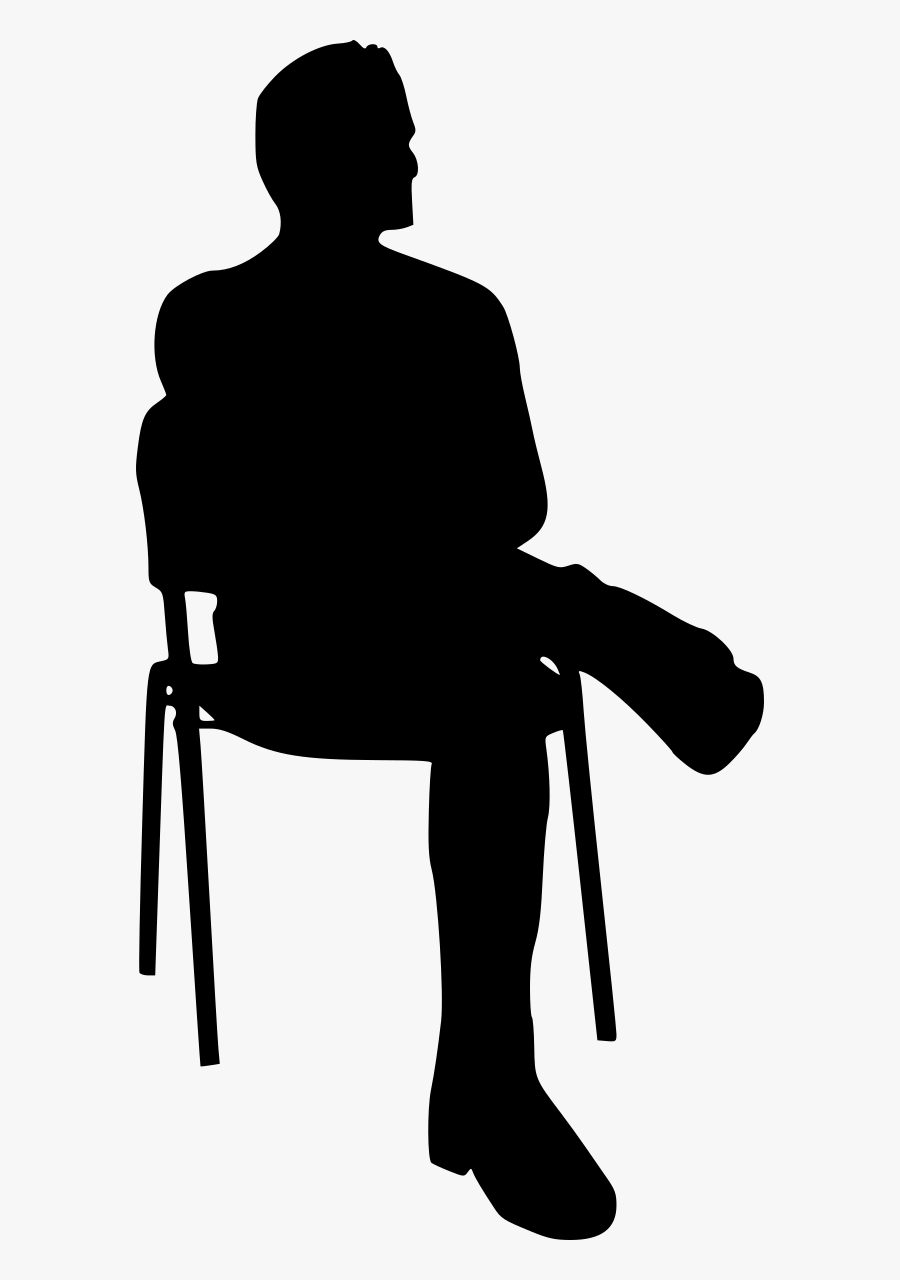 Silhouette Chair At Getdrawings - Silhouette Sitting In Chair, Transparent Clipart