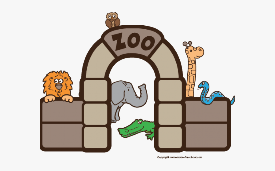 Clip Art Of Zoo Black And White, Transparent Clipart