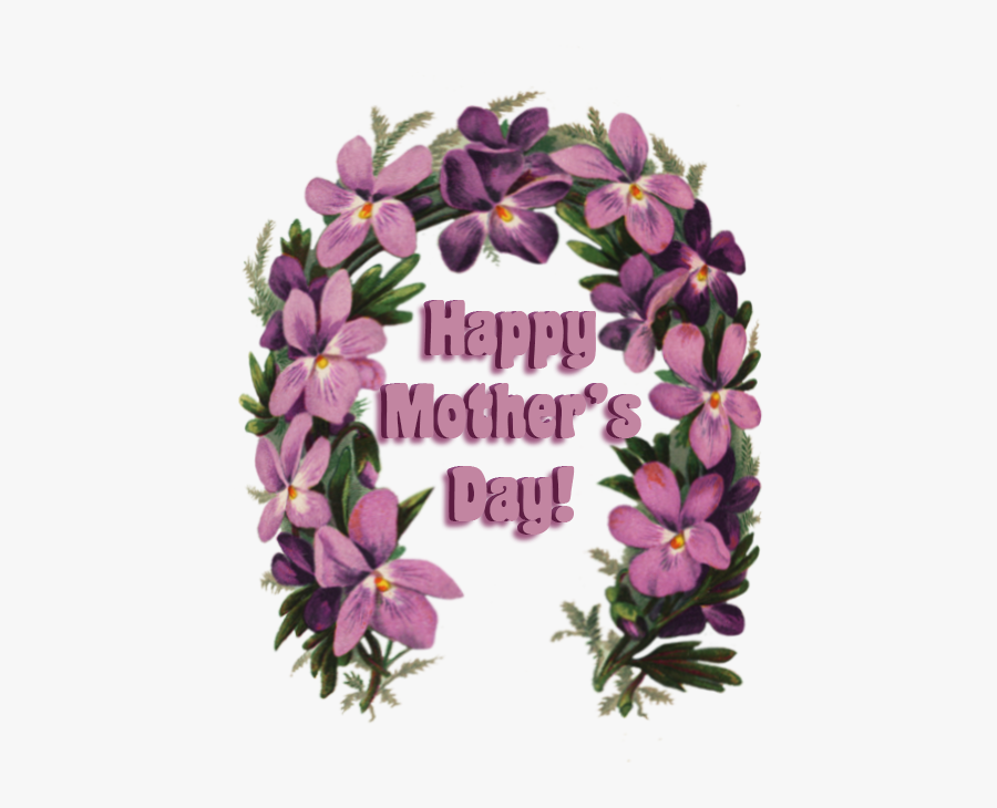 Mother"s Day Greeting With Flowers - Happy Mothers Day Lei, Transparent Clipart