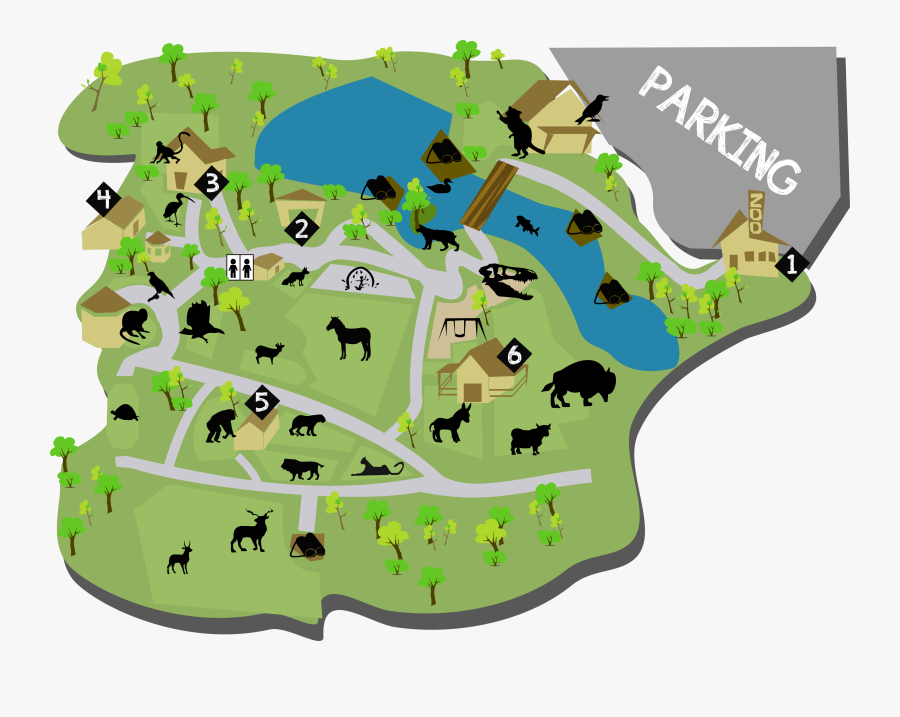 Potawatomi Zoo Map, Transparent Clipart