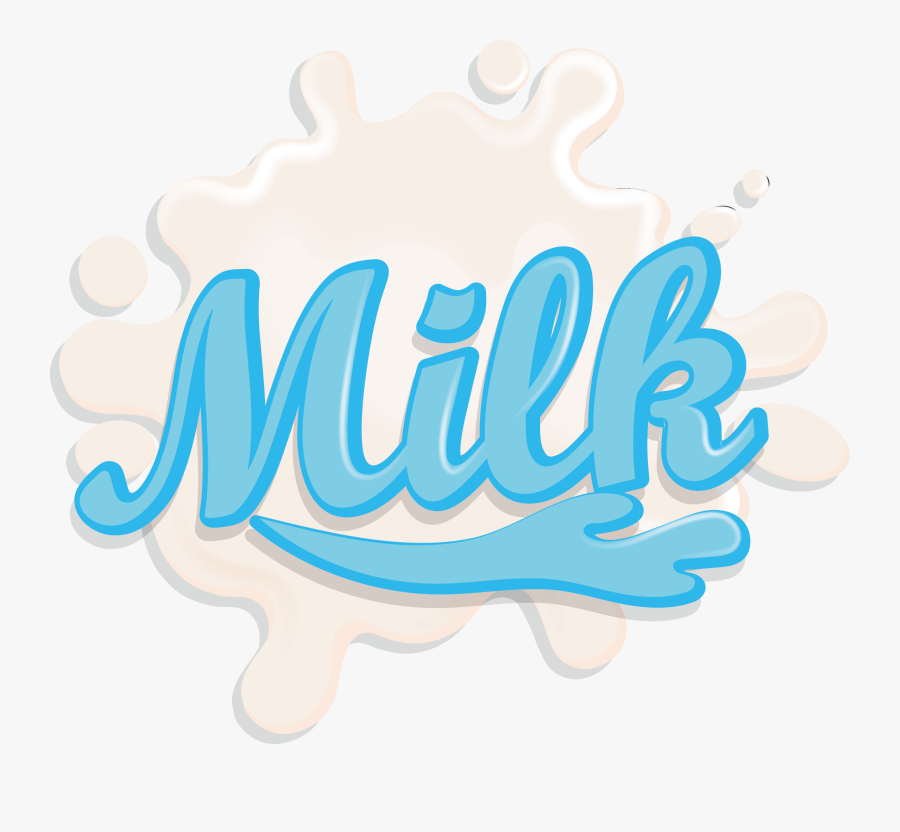 Clipart Milk Splash - Calligraphy, Transparent Clipart