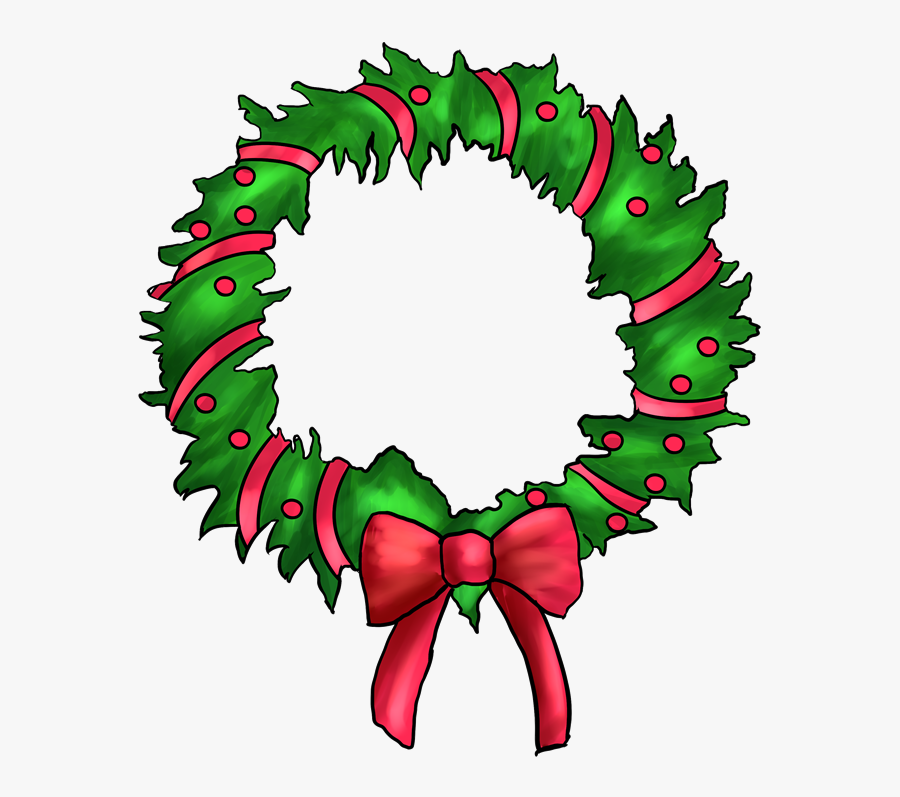 Free To Use Public Domain Christmas Wreath Clip Art - Christmas Wreath Cartoon Png, Transparent Clipart