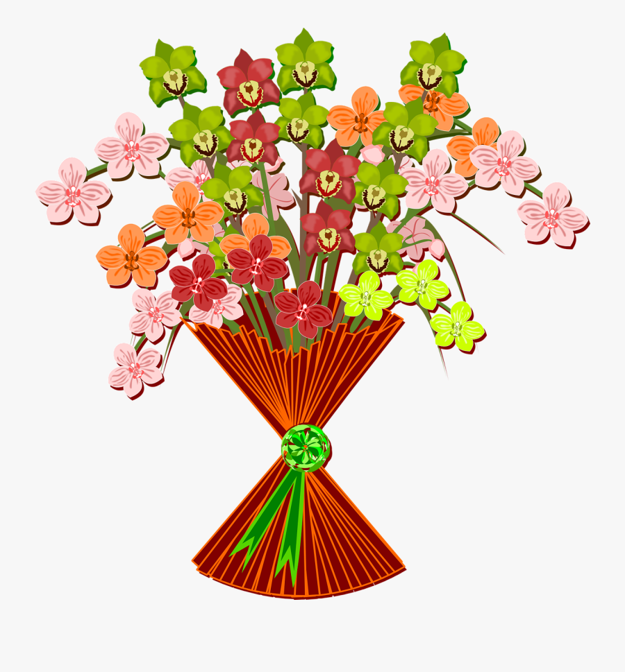 Free To Use Amp Public Domain Mother"s Day Clip Art - Drawing Clipart Flower Bouquet, Transparent Clipart