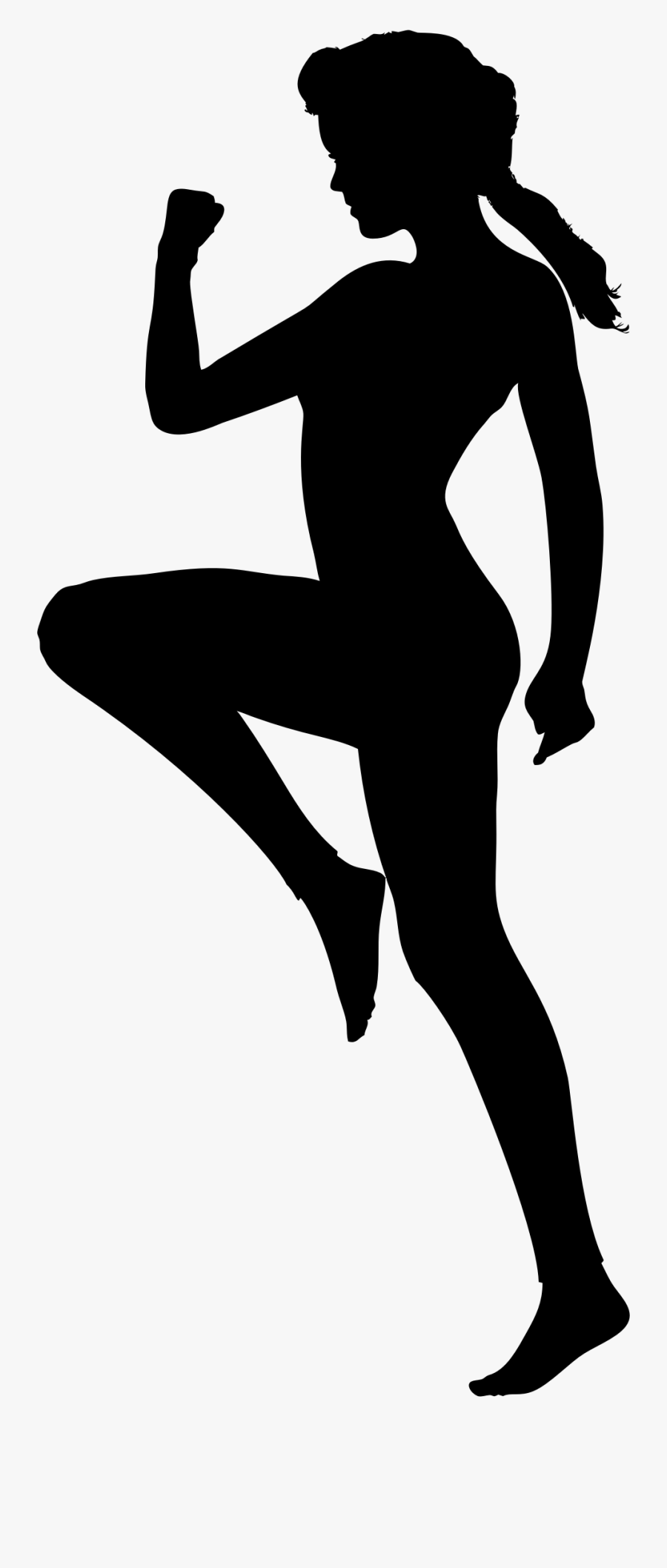 Woman Exercising Silhouette By - Woman Silhouette Working Out, Transparent Clipart