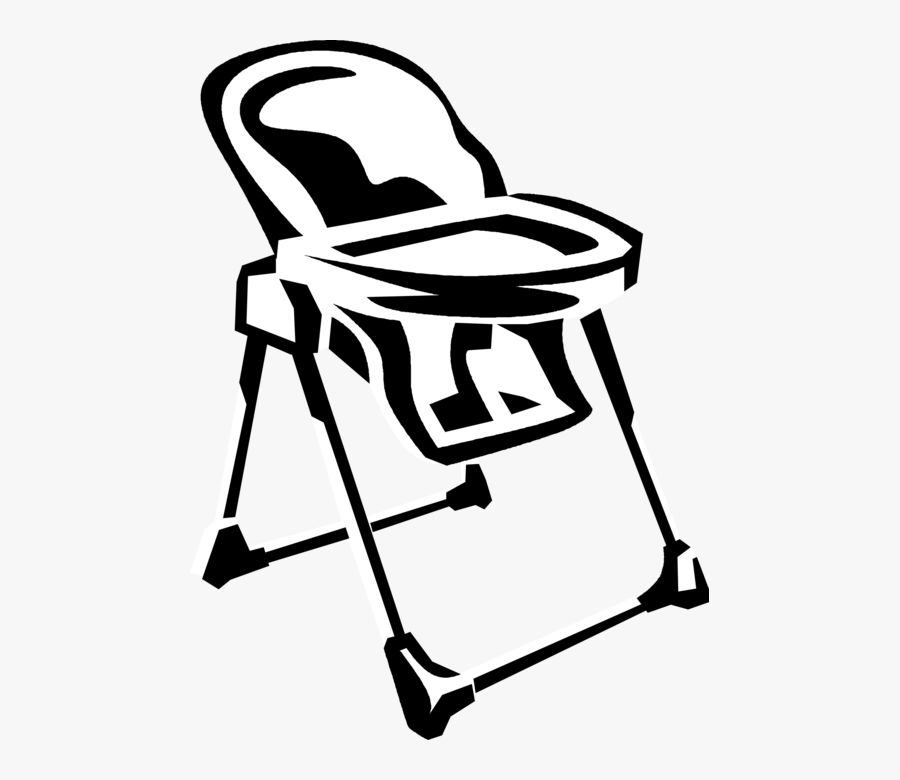 Transparent Folding Chair Clipart - Baby High Chair Clipart, Transparent Clipart