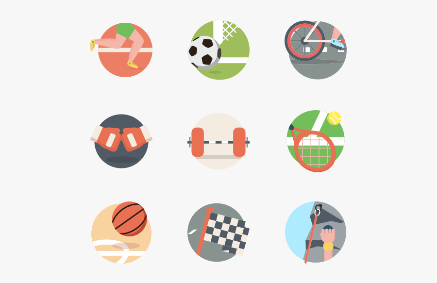 Exercise Png Photos - Colored Sports Icon Png, Transparent Clipart