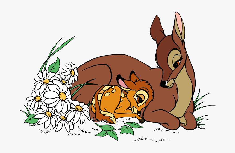Bambi And His Mom, Transparent Clipart