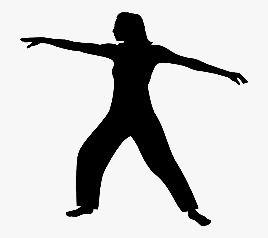 Asian China Chinese - Tai Chi Silhouette, Transparent Clipart