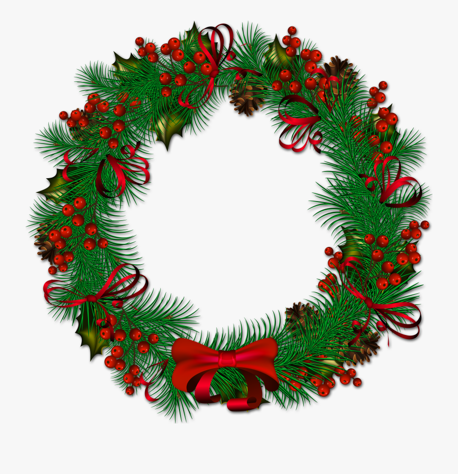 Christmas Pinecone With Red Ribbon Is Available - 2 Days To Christmas, Transparent Clipart