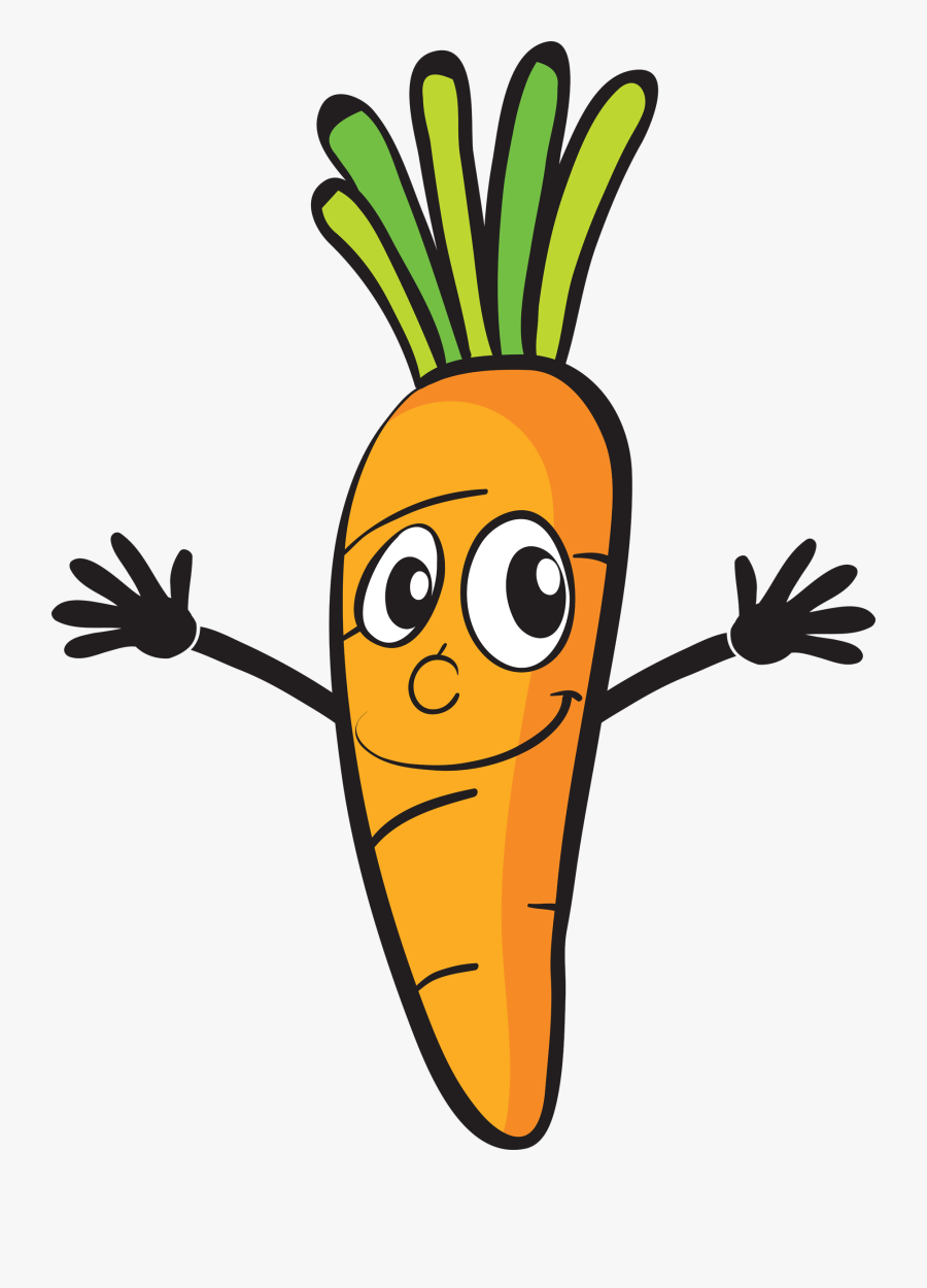Cartoon Carrot - Cartoon Carrots Drawing, Transparent Clipart