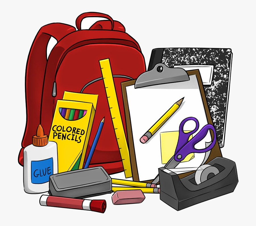 High School English Supplies Clipart Clipartfest Transparent - School Supplies, Transparent Clipart