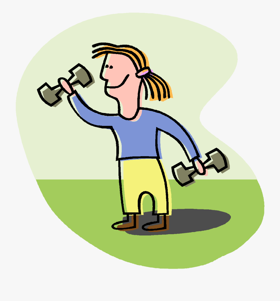 Exercise Weight Loss Clip Art - Strength Training Cartoon, Transparent Clipart