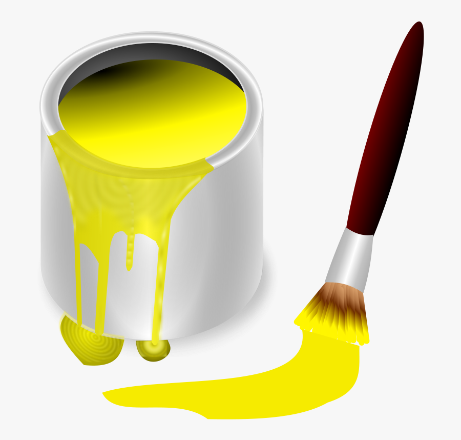 Yellow Paint Clipart, Transparent Clipart