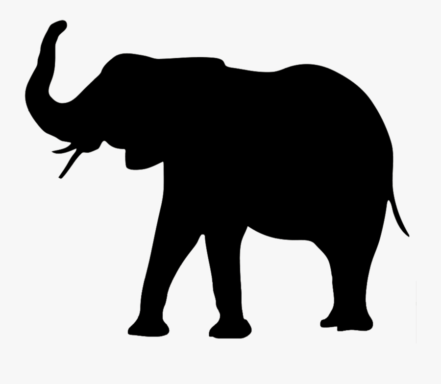Zoo Clipart Silhouette - Silhouette Elephant Clipart Black And White, Transparent Clipart