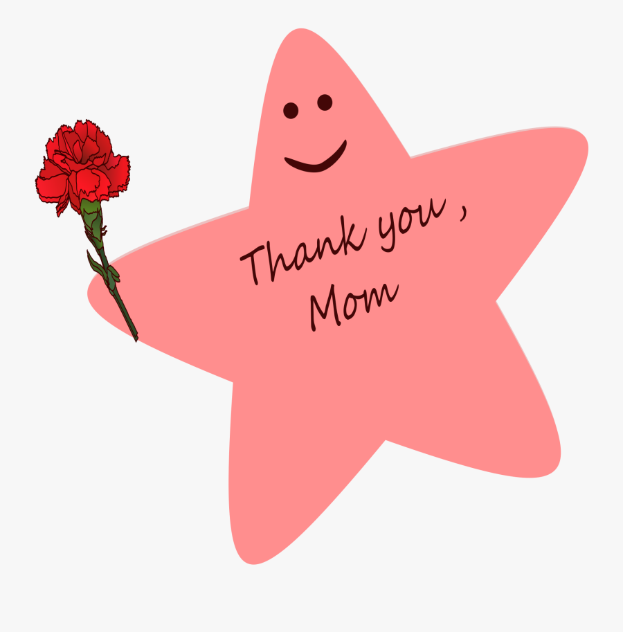 Happy Mothers Day Clip Art Photo Medium Size - Carnation, Transparent Clipart