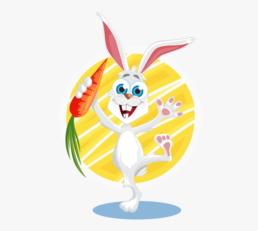 Free Bunny With Carrot Clipart - Cartoon, Transparent Clipart