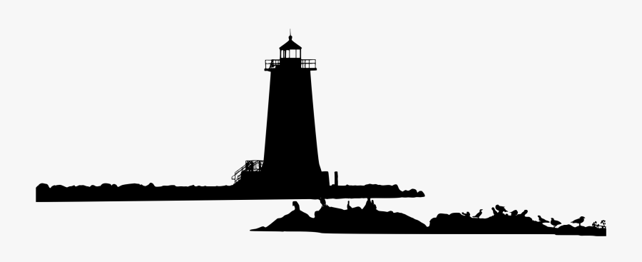 Lighthouse Clipart , Png Download - Black And White Lighthouse Silhouette, Transparent Clipart