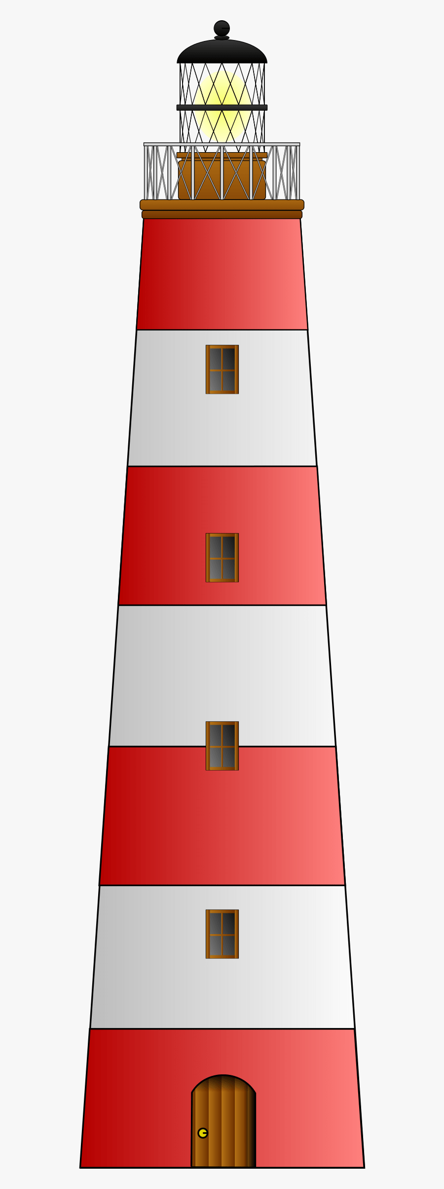 Red White Lighthouse Clipart - Lighthouse Clipart, Transparent Clipart