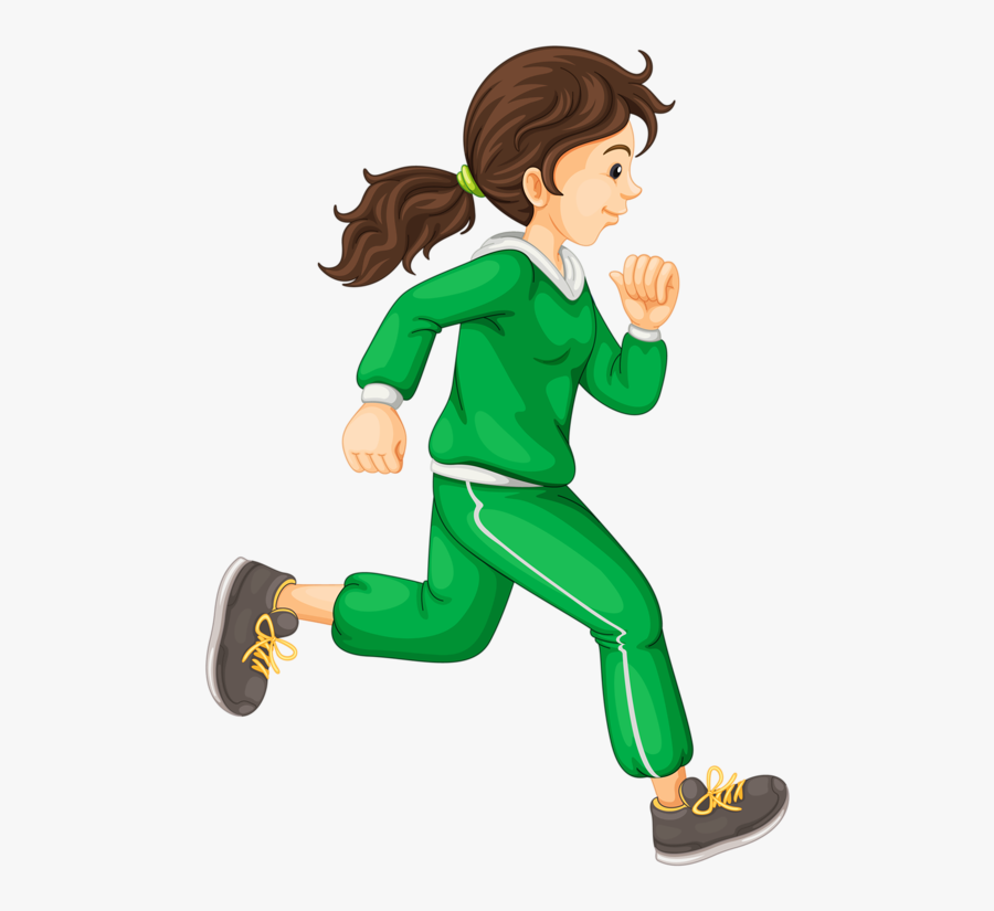 Running Girl Clipart, Transparent Clipart