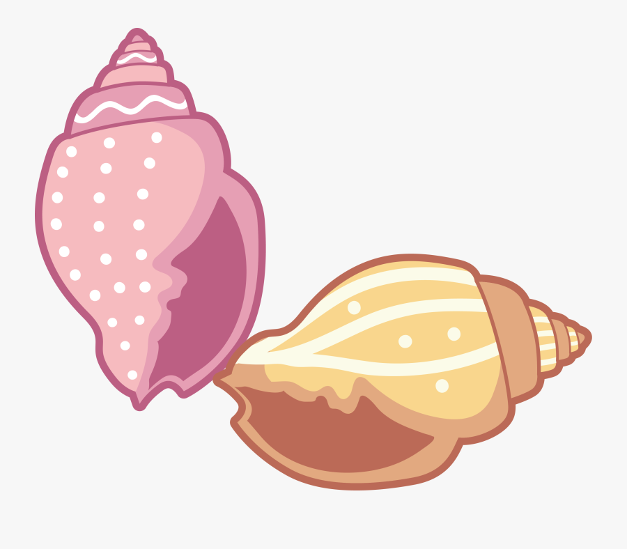 Conch Clip Art - Seashells Cartoon Png, Transparent Clipart