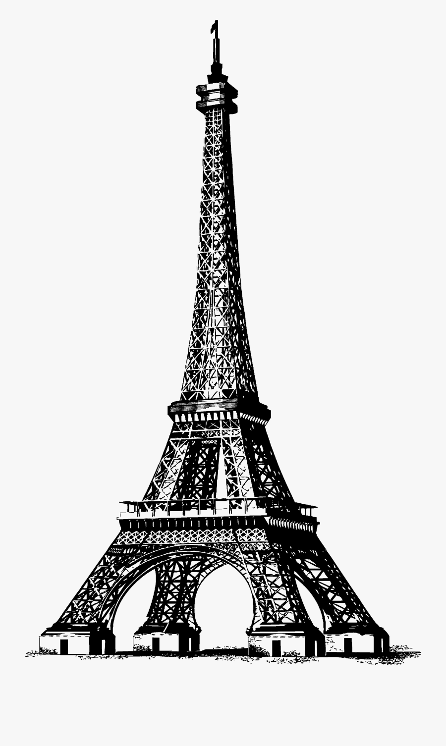 Eiffel Tower Free Download Clip Art Free Clip Art - Realistic Eiffel Tower Drawing, Transparent Clipart
