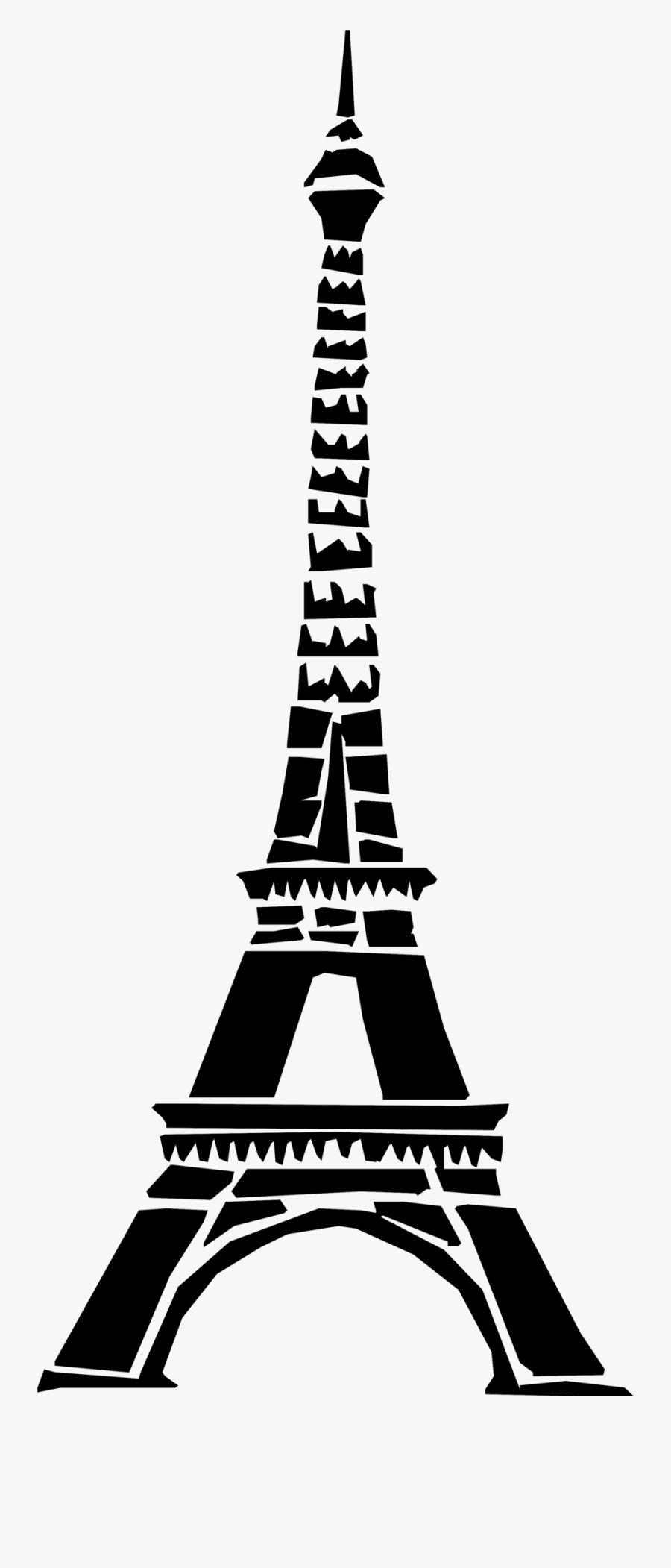 Art Black And White Paris Fra - France Eiffel Tower No Background, Transparent Clipart