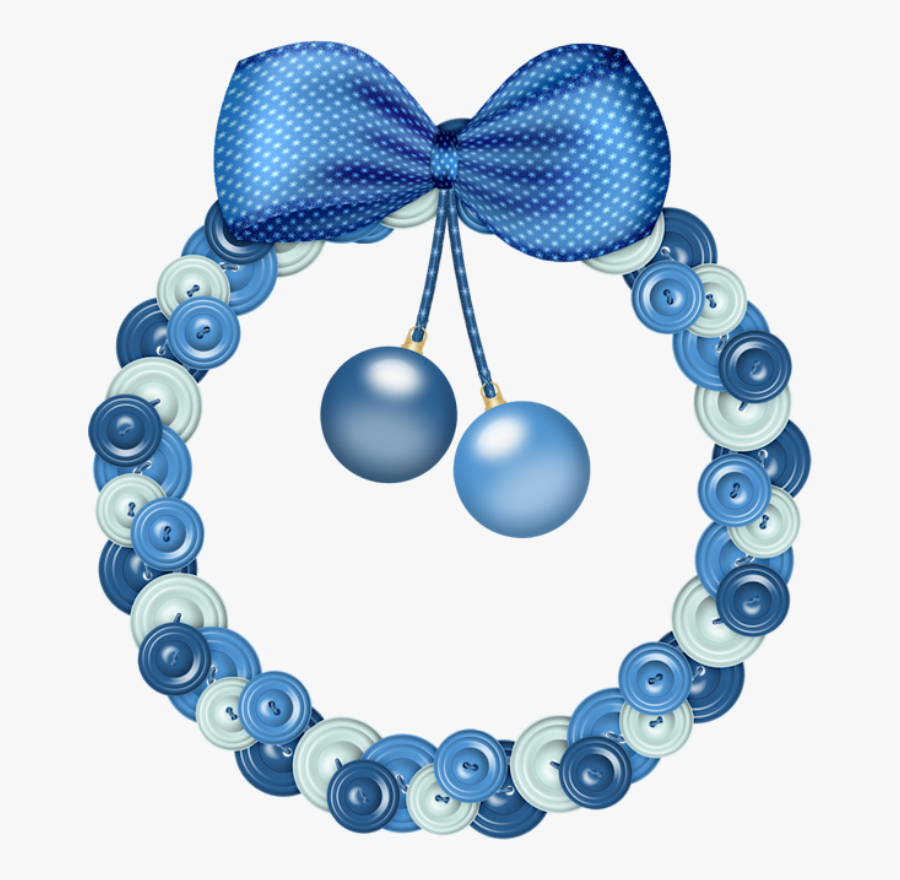 Blue Christmas Wreath Clipart , Png Download - Blue Christmas Wreath Clipart, Transparent Clipart