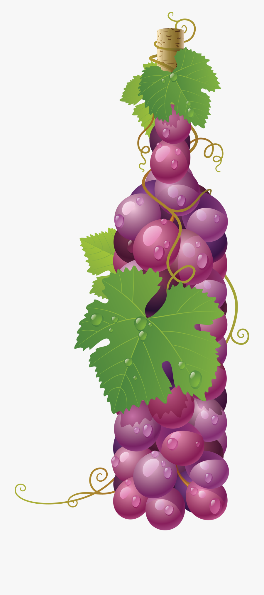 Grapes In A Bottle, Transparent Clipart