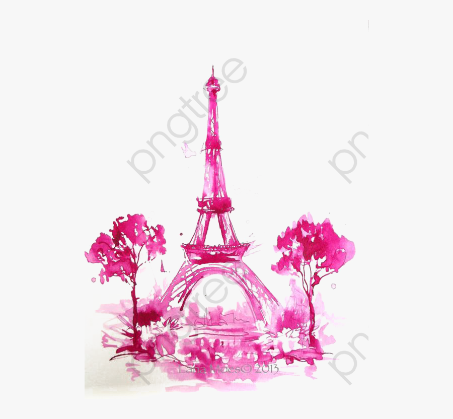 Eiffel Clipart Pink - Dibujos De La Torre Eiffel, Transparent Clipart